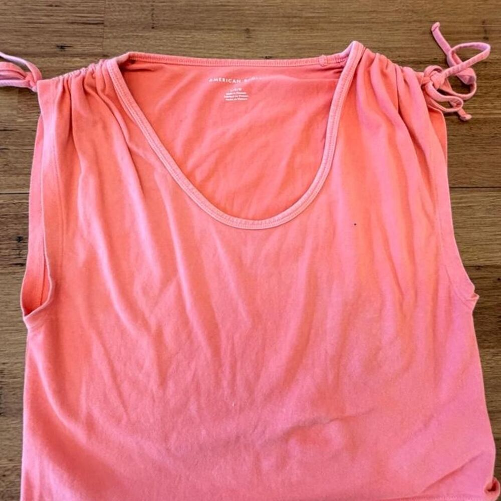 American-eagle Women's Pink and Orange Crop-top